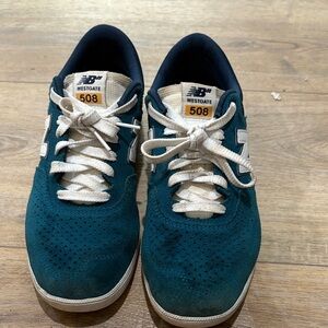New Balance Men's Teal and White Sneakers